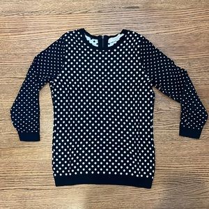 Loft: Navy & White Polkadot Sweater